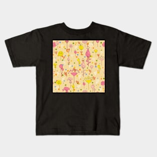 Floral pattern with hearts Kids T-Shirt